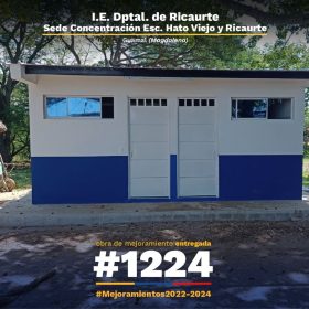 Obra de mejoramiento 1224 en la Institución Educativa Departamental de Ricaurte en Guamal (Magdalena)